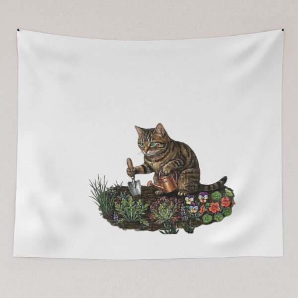 Item preview, The Little Garden Helper Cat  designed and sold by Northern Glow Art.