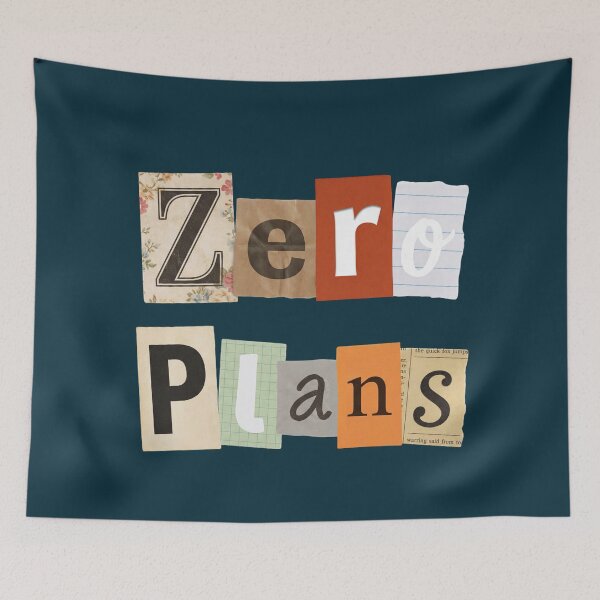 Aperçu de l'œuvre Zéro Plans Collage Typographie Citation de la note de rançon créée et vendue par NosandEdgy.