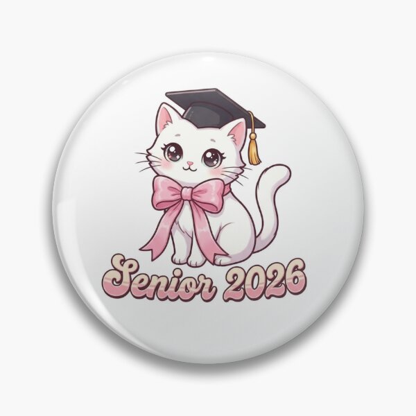 Item preview, Senior 2026 Cute Coquette Cat with Pink Bow Graduation Design designed and sold by mostafa gebril  ⭐⭐⭐⭐⭐.
