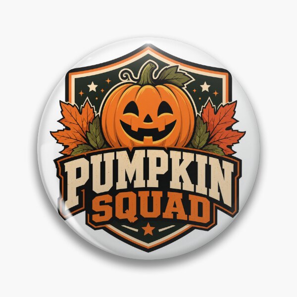 Item preview, Pumpkin Squad Halloween Badge Vector designed and sold by wizooo411.