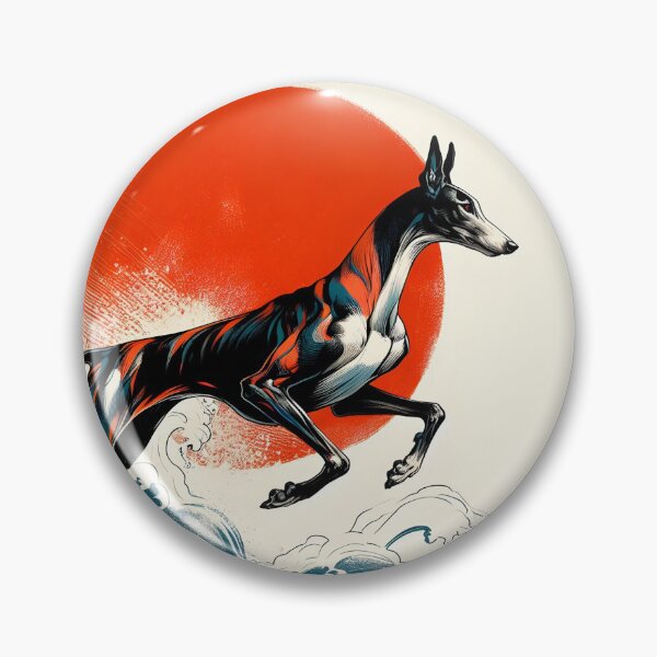 Item preview, GALOGO - Ukiyo-e Suibokuga Greyhounds - Vol. II - Ukiyo Motion Collection - Wave Runner designed and sold by GALOGO – Art for Sighthounds & Animal Welfare.