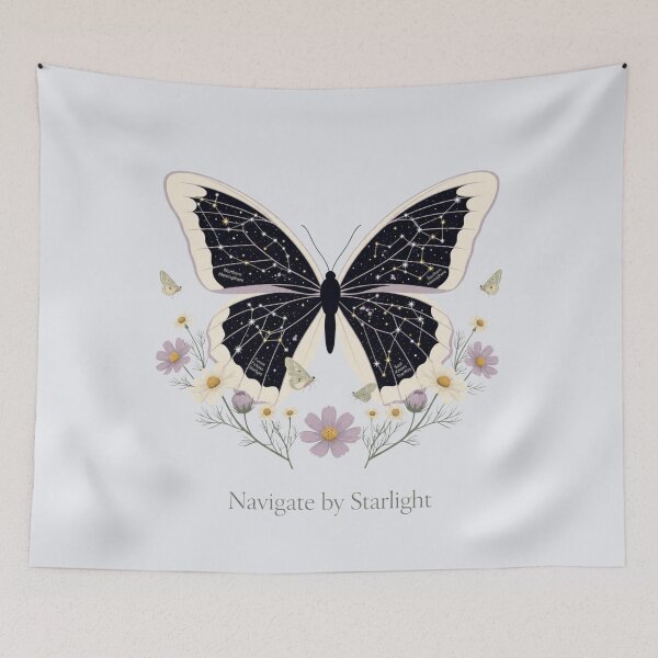 Item preview, Botanical Butterfly Constellation Starlight Nature Design designed and sold by BirdsnStuff.