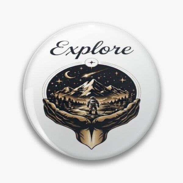 Item preview, Explore the Infinite: Cosmic Mountain Landscape in Hands designed and sold by Northern Glow Art.