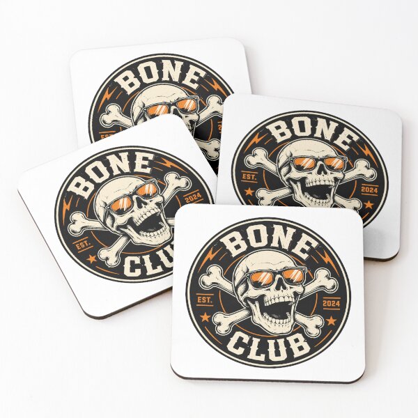 Item preview, Bone Club Funny Skeleton Halloween Badge Vector designed and sold by wizooo411.