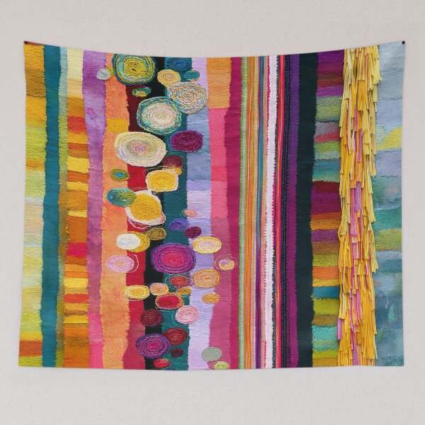 Item preview, Abstract Colorful Vertical Stripes and Circular Patterns designed and sold by scicilysimonee.