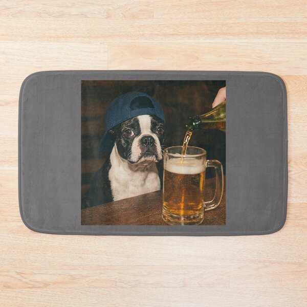 Item preview, Boston Terrier Drinking Beer Funny Dog Meme designed and sold by KristineLi.