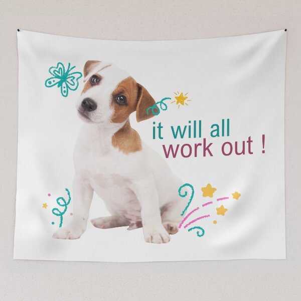 Item preview, cute puppy dog motivational life quote doodles designed and sold by renmei-studios.