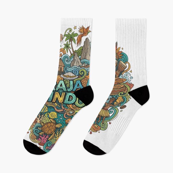 Item preview, Wonderful Raja Ampat Indonesia Travel Souvenir Heritage Colorful Cultural Doodle designed and sold by arisukma11.