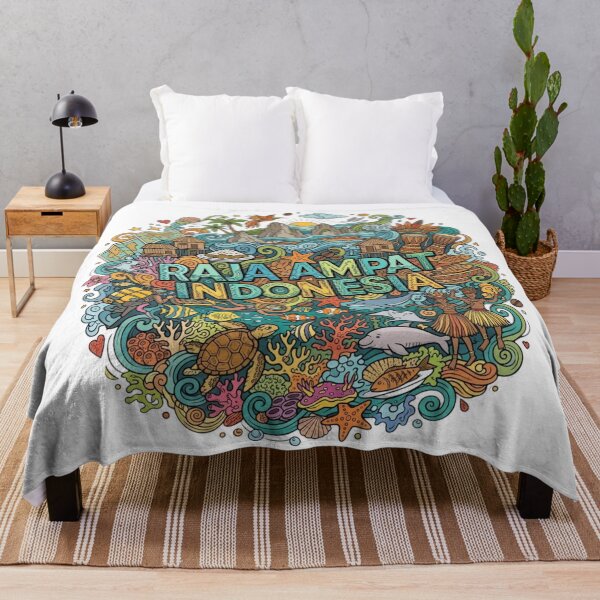 Item preview, Wonderful Raja Ampat Indonesia Travel Souvenir Heritage Colorful Cultural Doodle designed and sold by arisukma11.