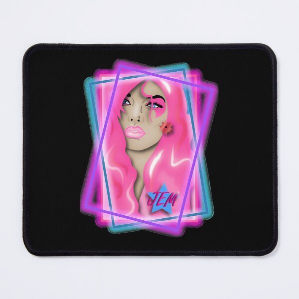 Item preview, Pink Hair Pop Star Girl Neon Square Frame designed and sold by BLK Royalz.