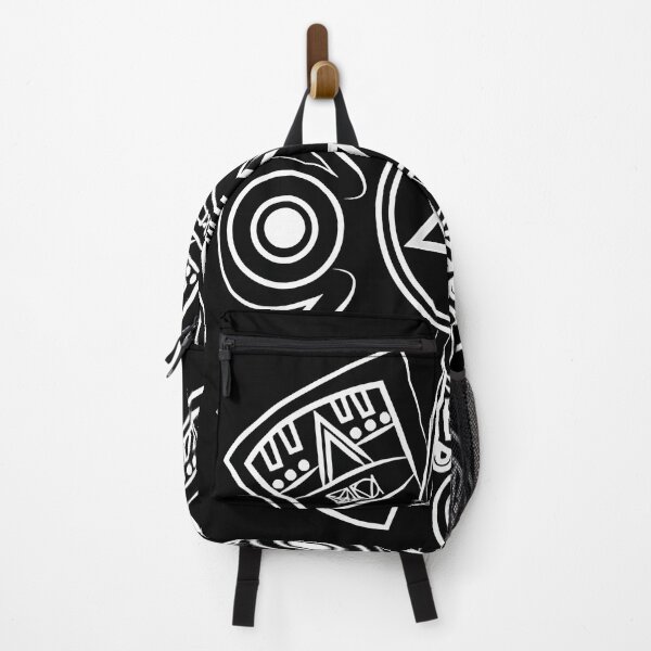 Item preview, White Tribal Symbol with Star Heart Emblem on Black Background designed and sold by BLK Royalz.