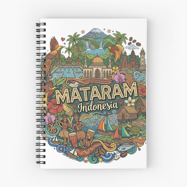 Item preview, Wonderful Mataram Indonesia Travel Souvenir Heritage Colorful Cultural Doodle T-Shirt designed and sold by arisukma11.