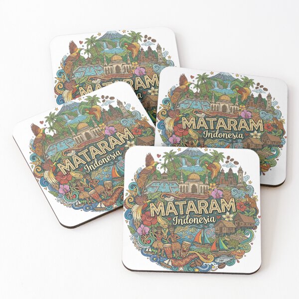 Item preview, Wonderful Mataram Indonesia Travel Souvenir Heritage Colorful Cultural Doodle T-Shirt designed and sold by arisukma11.