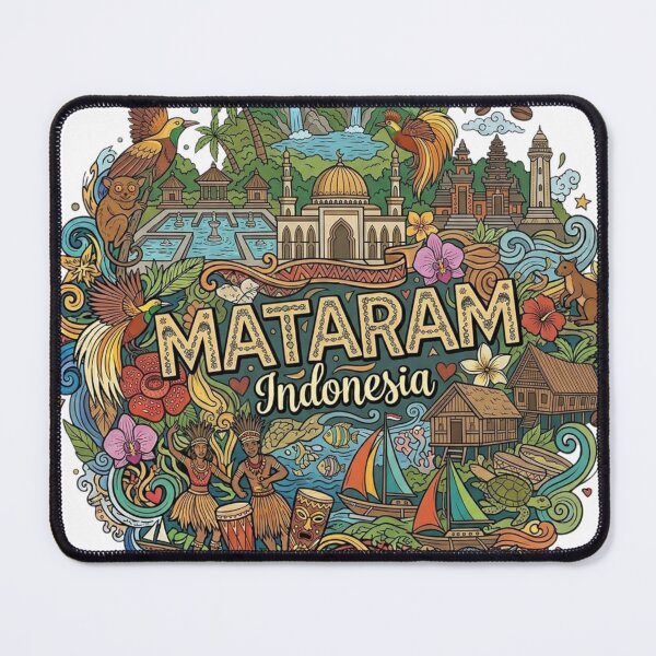 Item preview, Wonderful Mataram Indonesia Travel Souvenir Heritage Colorful Cultural Doodle T-Shirt designed and sold by arisukma11.