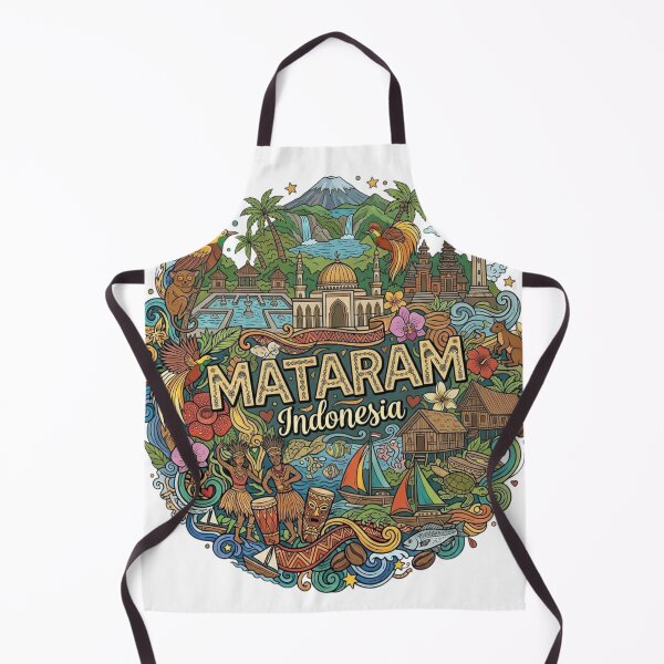 Item preview, Wonderful Mataram Indonesia Travel Souvenir Heritage Colorful Cultural Doodle T-Shirt designed and sold by arisukma11.