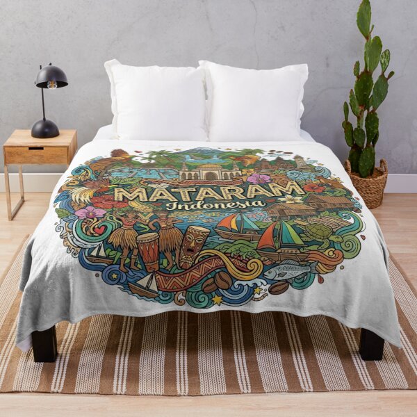 Item preview, Wonderful Mataram Indonesia Travel Souvenir Heritage Colorful Cultural Doodle T-Shirt designed and sold by arisukma11.