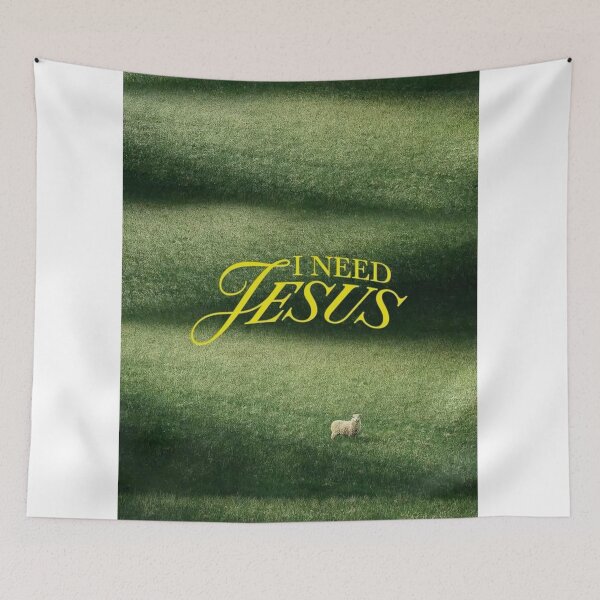 Item preview, I Need Jesus Christian Lamb Faith Minimalist Aesthetic Design designed and sold by Jesus-istheway.