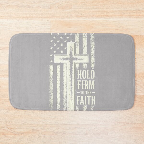 Item preview, Hold Firm to the Faith Christian Patriotic Flag and Cross designed and sold by KathieFaugh.