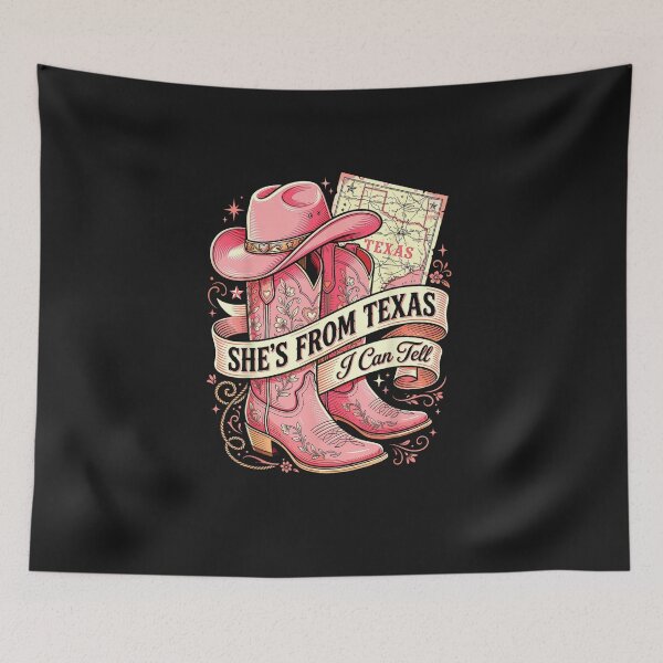 Item preview, She's from Texas I Can Tell Cowboy Boots Hat Texas's Girl designed and sold by FrankIsabel.