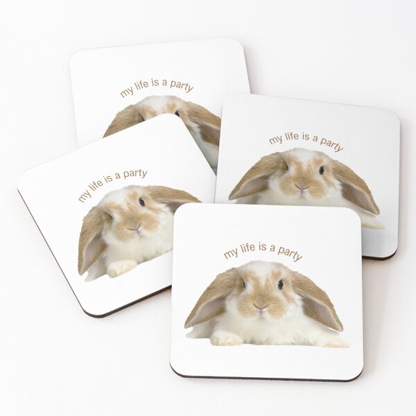 Item preview, cute bunny whimsical life quote aesthetic designed and sold by renmei-studios.