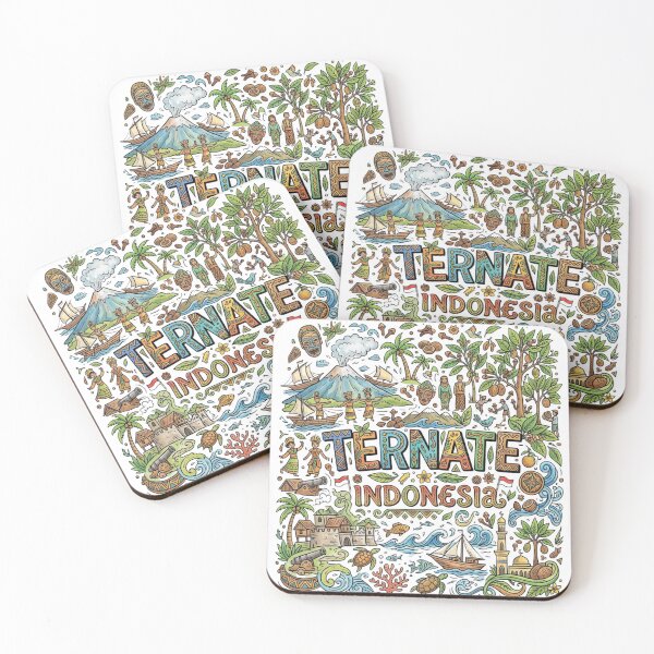 Item preview, Wonderful Ternate Indonesia Travel Souvenir Heritage Colorful Cultural Doodle designed and sold by arisukma11.
