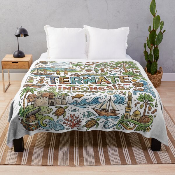 Item preview, Wonderful Ternate Indonesia Travel Souvenir Heritage Colorful Cultural Doodle designed and sold by arisukma11.