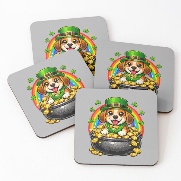 Item preview, Happy Leprechaun Beagle Cute Dog Mom Dad Lover Owner Breeder designed and sold by ArleneRowe.
