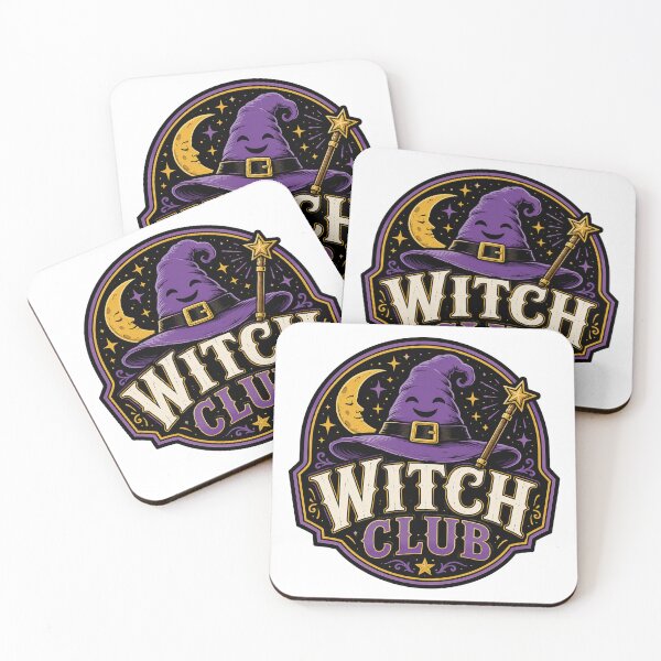 Item preview, Witch Club Halloween Badge Vector designed and sold by wizooo411.