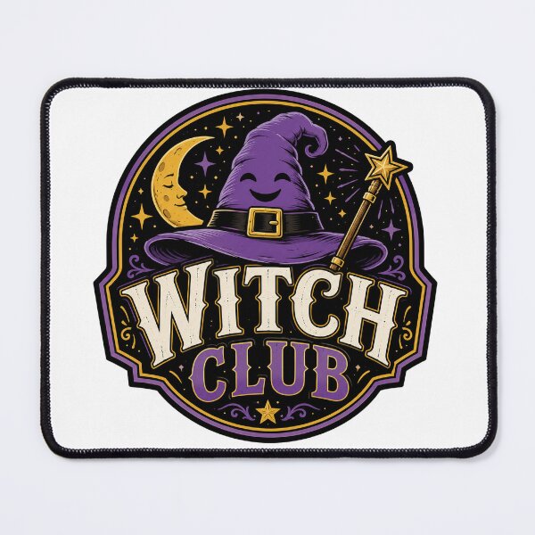 Item preview, Witch Club Halloween Badge Vector designed and sold by wizooo411.