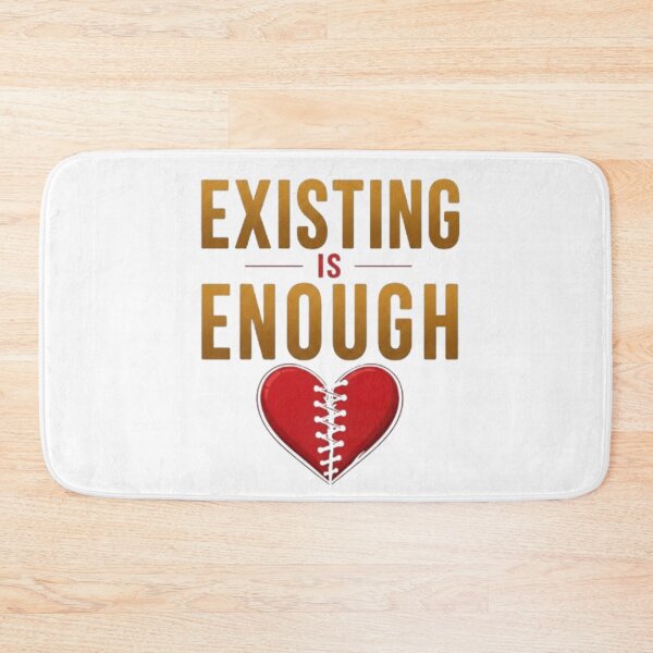 Item preview, Existing Is Enough: Minimalist Heart Typography designed and sold by Northern Glow Art.
