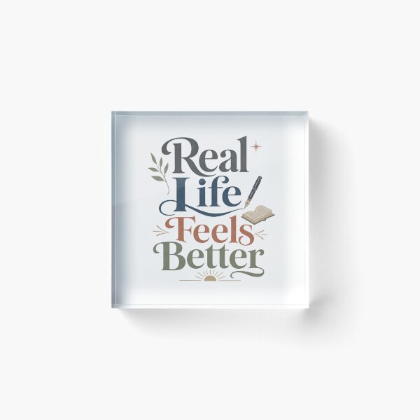 Item preview, Real Life Feels Better - Offline Living Quote designed and sold by GoverArt.