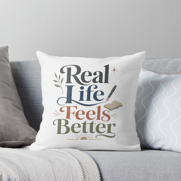 Item preview, Real Life Feels Better - Offline Living Quote designed and sold by GoverArt.