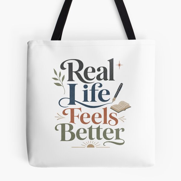 Item preview, Real Life Feels Better - Offline Living Quote designed and sold by GoverArt.