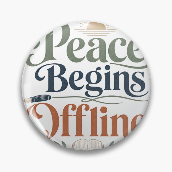 Item preview, Peace Begins Offline - Digital Detox Quote designed and sold by GoverArt.
