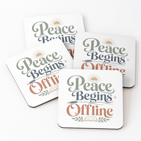 Item preview, Peace Begins Offline - Digital Detox Quote designed and sold by GoverArt.