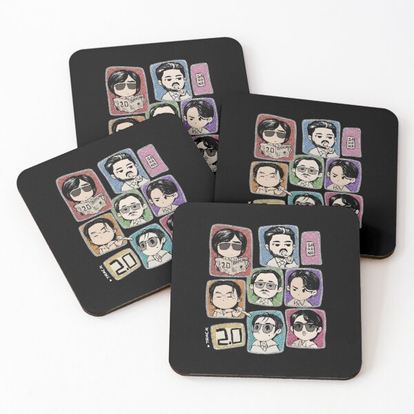 Item preview, BTS Chibi Members Retro K-Pop Fan Art Collage Graphic designed and sold by ajifujpost.