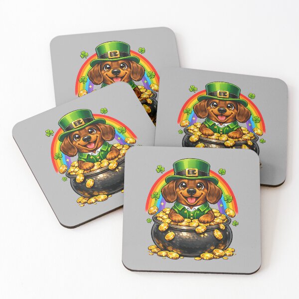 Item preview, Happy Leprechaun Dachshund Cute Teckel Dog Mom Dad designed and sold by ArleneRowe.