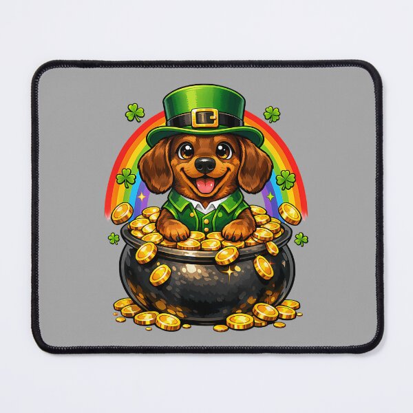 Item preview, Happy Leprechaun Dachshund Cute Teckel Dog Mom Dad designed and sold by ArleneRowe.
