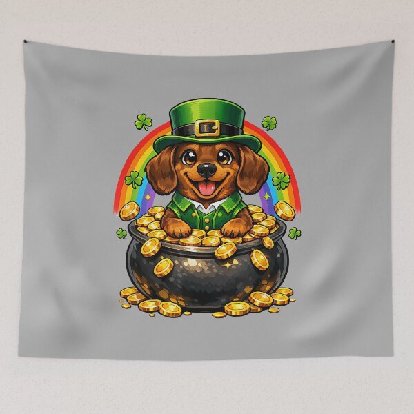 Item preview, Happy Leprechaun Dachshund Cute Teckel Dog Mom Dad designed and sold by ArleneRowe.