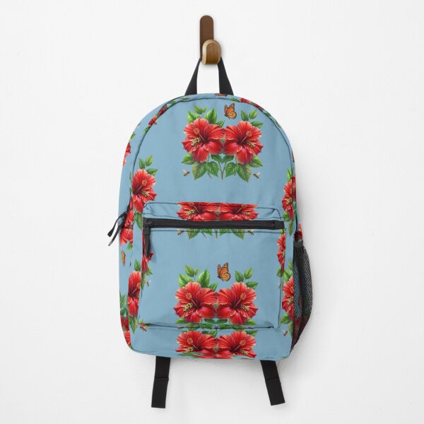 Item preview, Botanical Red Hibiscus Floral and Wildlife Garden Art designed and sold by digitalbob60.
