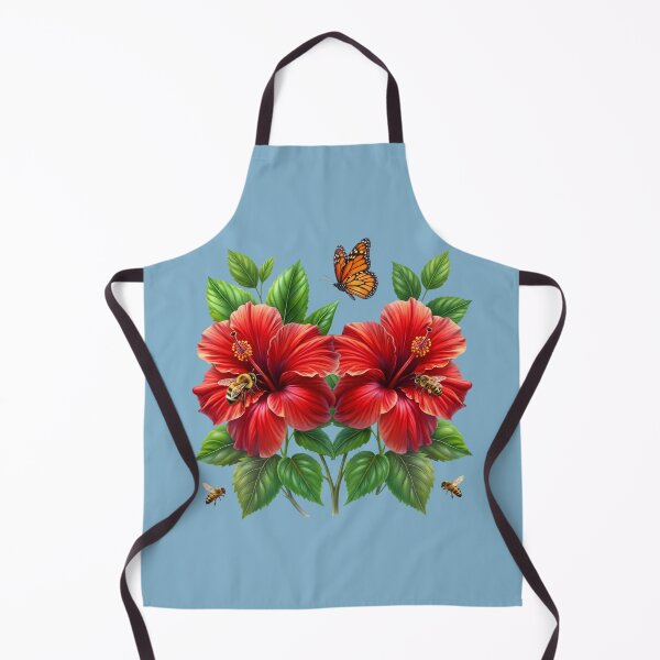 Item preview, Botanical Red Hibiscus Floral and Wildlife Garden Art designed and sold by digitalbob60.