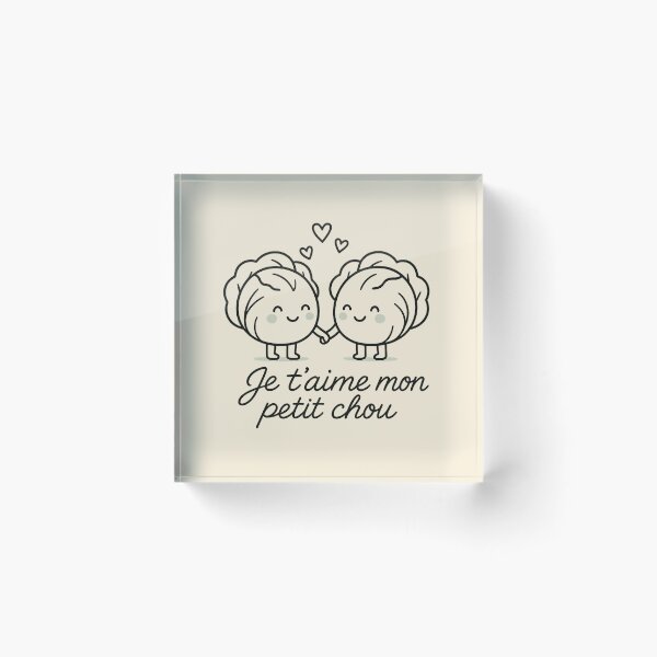 Item preview, Je t'aime mon petit chou - Cute Cabbage Couple designed and sold by kornkobart.