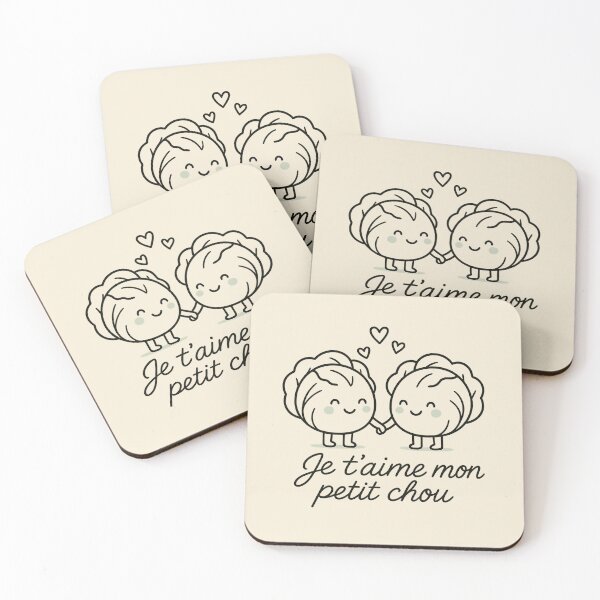 Item preview, Je t'aime mon petit chou - Cute Cabbage Couple designed and sold by kornkobart.