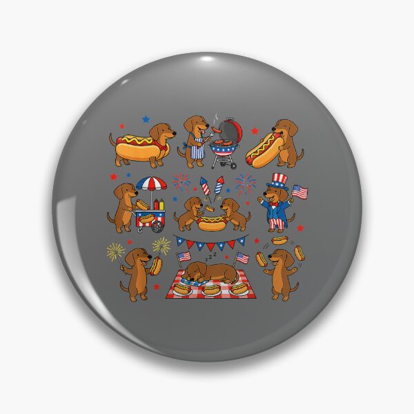 Item preview, Dachshund 4th of July US Patriotic Weiner Dog Fourth of July designed and sold by KristineLi.