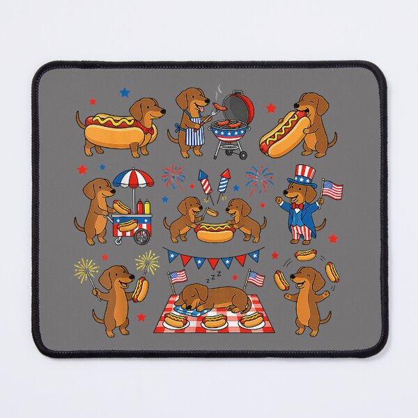 Item preview, Dachshund 4th of July US Patriotic Weiner Dog Fourth of July designed and sold by KristineLi.