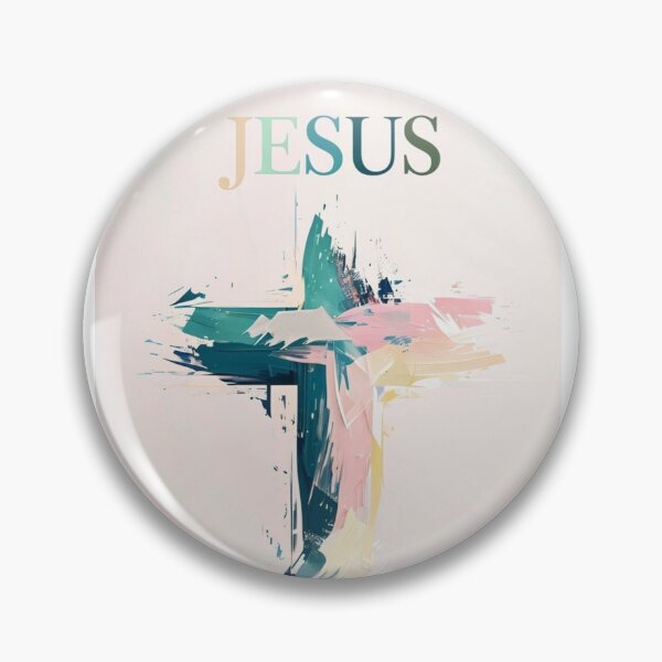 Item preview, Abstract Jesus Cross Pastel Christian Wall Art | Modern Faith Minimalist Design designed and sold by Jesus-istheway.