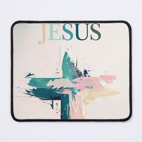 Item preview, Abstract Jesus Cross Pastel Christian Wall Art | Modern Faith Minimalist Design designed and sold by Jesus-istheway.