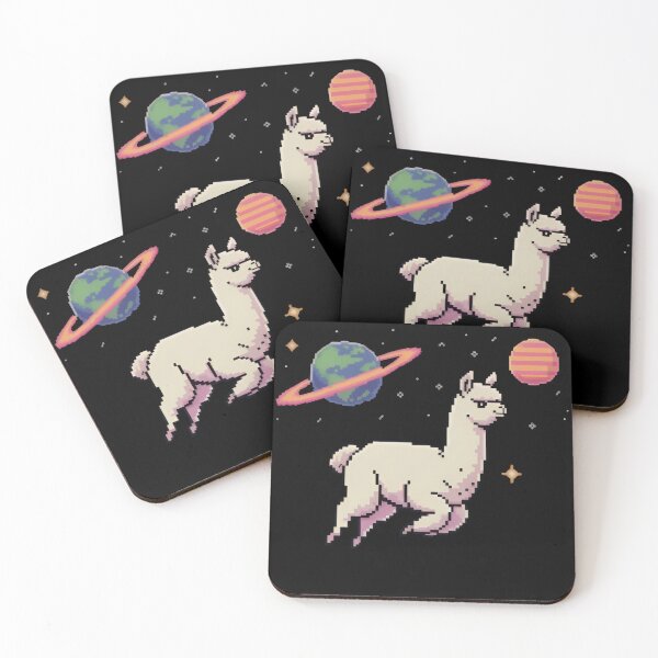 Item preview, Cute Space Alpaca Pixel Art Retro Galaxy Llama Kawaii Cosmic Animal Gamer designed and sold by Zizo-DR44.
