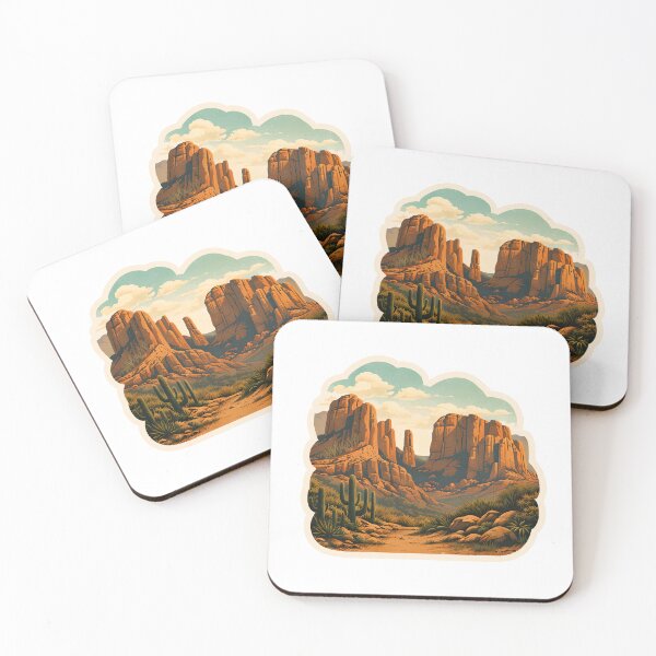 Item preview, Sedona Red Rocks Watercolor designed and sold by ChemicalXShop.
