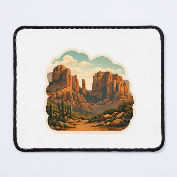 Item preview, Sedona Red Rocks Watercolor designed and sold by ChemicalXShop.